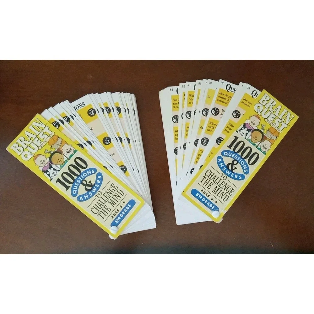 Brain Quest 3rd Grade Ages 8 9 Deck 1 & 2 Question Answer Challenge Mind Trivia